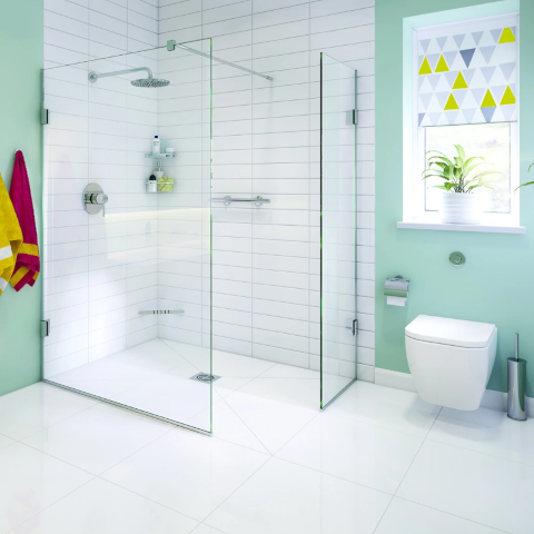 Large-format tiles enhancing the aesthetic appeal of a Southampton bathroom.